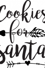 cookies for santa, arrows, hearts, christmas free svg file