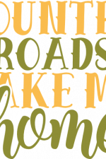 country roads take me home, wandering free svg file
