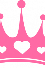 crown with hearts silhouette, princess free svg file