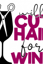cut hair for wine, glass and scissor, funny hairdresser free svg file