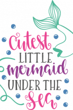 cutest little mermaid under the sea, beach free svg file