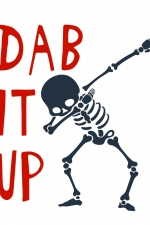 Dab It Up, Skeleton Halloween Free Svg File