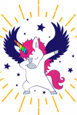 dabbing unicorn with wings, birthday free svg file
