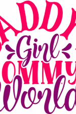 daddy's girl, mommy's world, baby onesie - free svg file for members