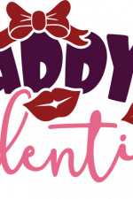 daddy's valentine, valentine's day, baby onesie free svg file