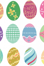 decorated easter eggs free svg file