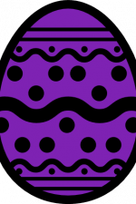 decorated egg with dots, easter free svg file
