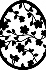 decorated floral egg, easter free svg file