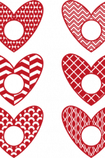 decorated heart monogram frame bundle, valentine's day free svg file