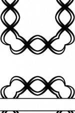 decorated square, split text frame free svg file