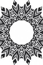 decorative boho monogram frame, mandala free svg file