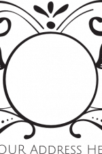 decorative butterfly monogram frame free svg file