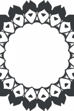 decorative circle monogram frame free svg file