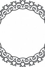 decorative circle monogram frame free svg file