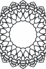 decorative circle monogram frame free svg file