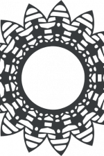decorative circle monogram frame free svg file