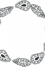decorative circle monogram frame free svg file
