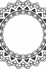 decorative circle monogram frame free svg file