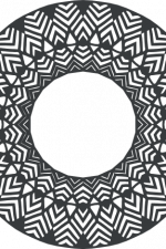 decorative circle monogram frame free svg file