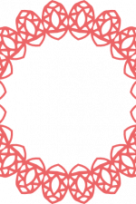 decorative circle monogram frame free svg file