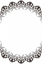 decorative circle monogram frame free svg file