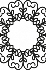 decorative circle monogram frames free svg file