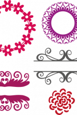decorative ornamental frame bundle free svg file