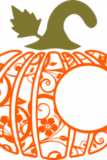 decorative pumpkin monogram frame, fall, autumn free svg file