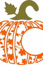 decorative pumpkin monogram frame, fall, autumn free svg file