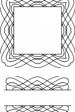 decorative square, split text frame free svg file