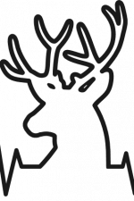 deer head heart beat wave, hunting free svg file