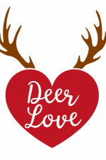 Deer Love Antlers, Valentine's Day Free Svg File