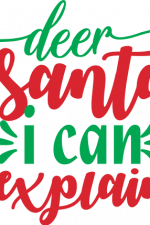 deer santa i can explain, funny, christmas free svg file