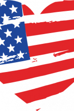 distressed heart shape american flag, USA, 4th of july - free svg file for members