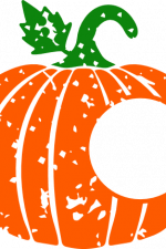 distressed pumpkin with leaf monogram frame, autumn free svg file