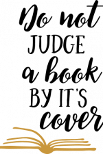 do not judge a book by it's cover, inspirational free svg file