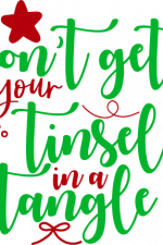 don't get tinsel in a tangle, christmas free svg file