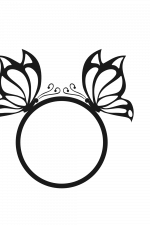 Double Butterfly Monogram, Decoration Free Svg File