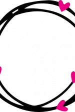 double circle frame with hearts, love free svg file