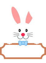 Bunny With Text Name Frame, Easter Free Svg File