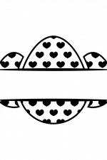 Easter Eggs, split text frame Free Svg File