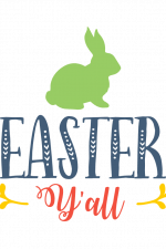 Easter Y'all, Bunny Silhouette Free Svg File