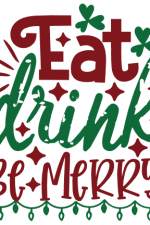 Eat Drink Be Merry, Christmas Free Svg File