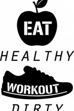 eat healthy workout dirty, shoe, apple, fitness, gym free svg file