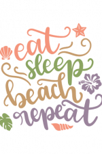 Eat Sleep Beach Repeat, Summer Time, Vacation Free Svg File