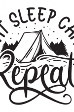Eat Sleep Camp Repeat, Camper Life Free Svg File