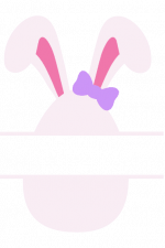 Egg Bunny Girls split Free Svg File