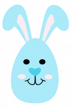 Egg Shape Bunny Head, Easter Free Svg File
