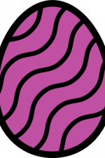 egg with wave design, decorative free svg file