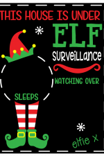 Elf Chalkboard, Christmas Free Svg File